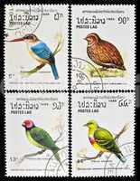 Collection of birds stamps.