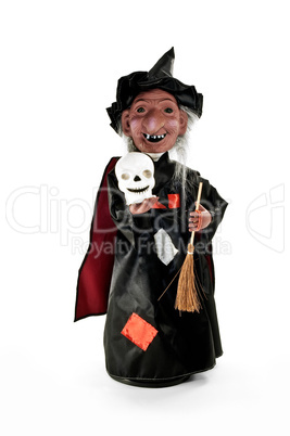 Halloween witch figurine.