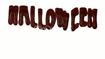 halloween-schriftzug aus blut zerfließt