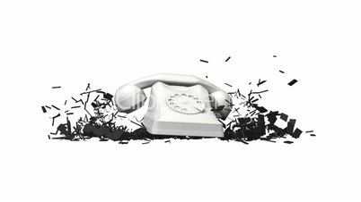 fallendes telefon zertrümmert schriftzug "emergency"