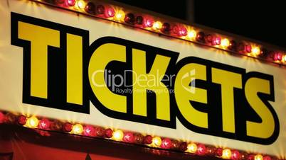 Carnival Ticket Booth At Night