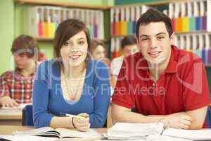 Teenage Students Studying In Classroom