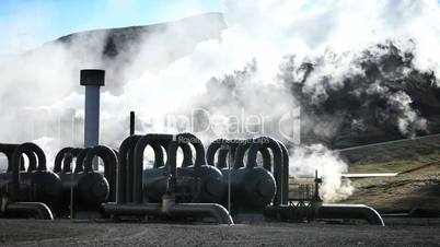 Steam From Geothermal Power Plant