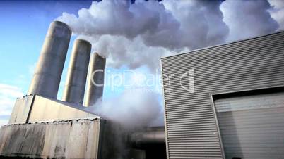 Chimneys at Geothermal Power Plant