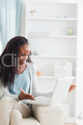 Woman experiencing computer problems