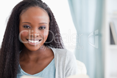 Close up of smiling woman