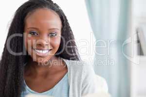 Close up of smiling woman