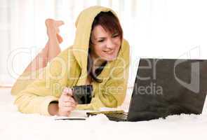 woman with laptop