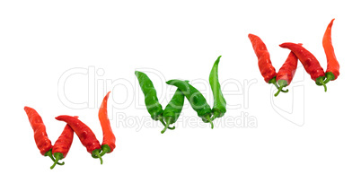 WWW text composed of chili peppers