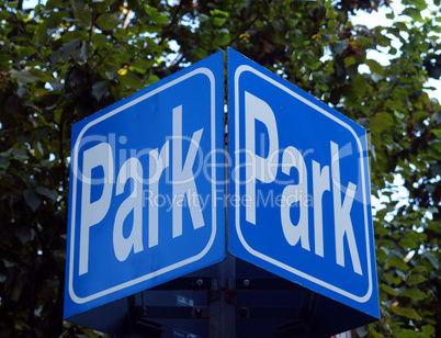 Parking sign