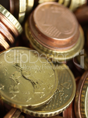 Euro coins background