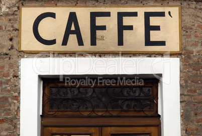 Caffe sign