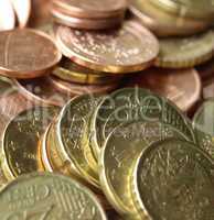 Euro coins background