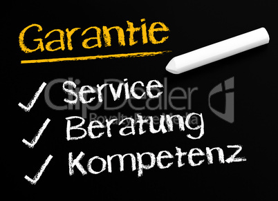 Garantie: Service - Beratung - Kompetenz