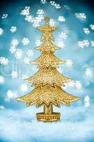 Gold christmas tree