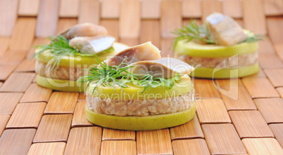 Appetizer of foie herring "forshmak"