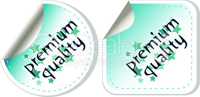 Premium Quality vector Button Label set isolated on white
