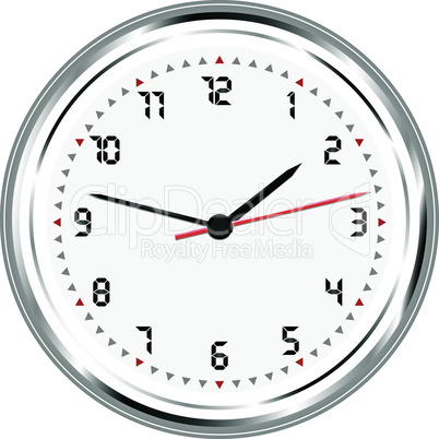 wall clock isolated on white background vector