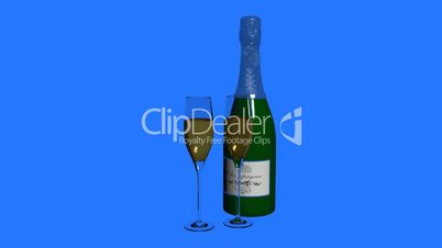 3D wine and Glass.alcohol,drink,bottle,beverage,glass,liquid,bar,alcoholic,restaurant,grape,
