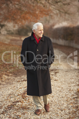 Älterer Mann beim Spaziergang