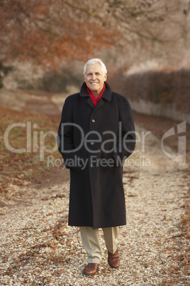 Älterer Mann beim Spaziergang
