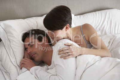 Couple With Problems Having Disagreement In Bed