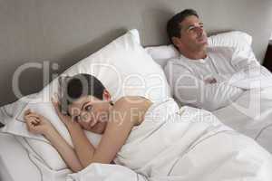 Couple With Problems Having Disagreement In Bed