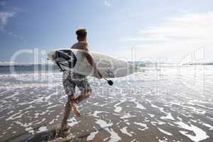 Boys surfing