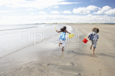 Children playing on beach