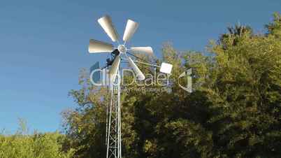 Modern windmill on the farm