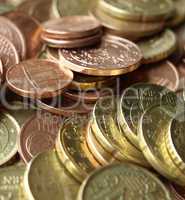 Euro coins background