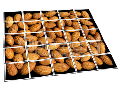 almonds collage