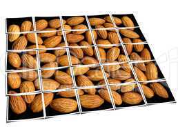 almonds collage