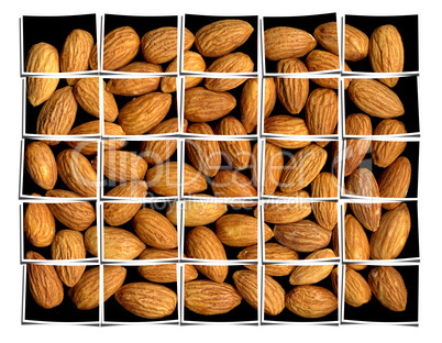almonds collage