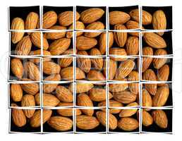 almonds collage