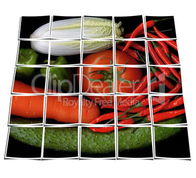 vegetable mix collage