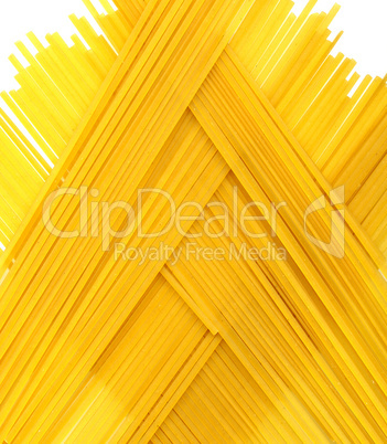 linguine italian pasta over white