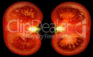 tomato in half