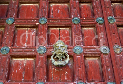 Old wooden door