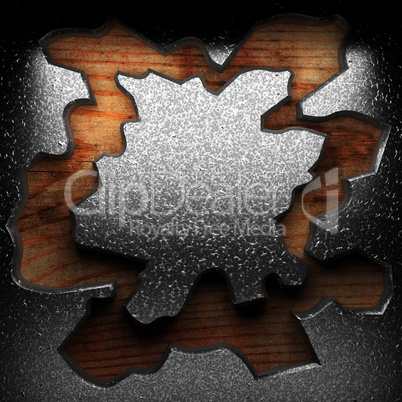 iron plate on wood