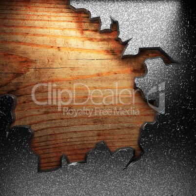 iron plate on wood