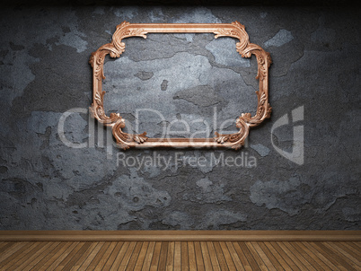 old concrete wall and frame