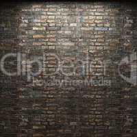 illuminated brick wall