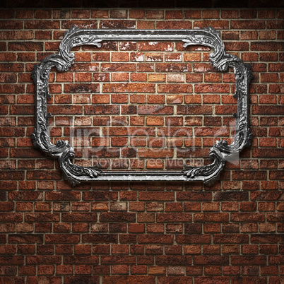 illuminated brick wall and frame