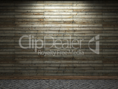 illuminated wooden wall