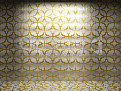 illuminated tile wall