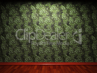 illuminated wooden wall