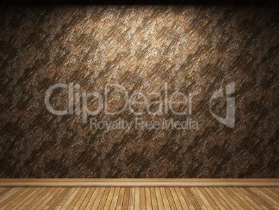 illuminated wooden wall