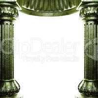 bronze columns and arch