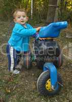 Boy on a motorcycle